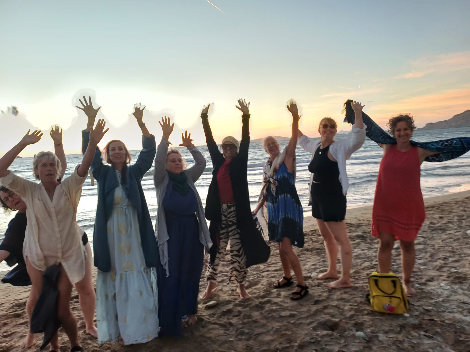 Kakao Sonja Engstler Retreat Frauenkreis, Trommel, Ritual Meer Korfu
